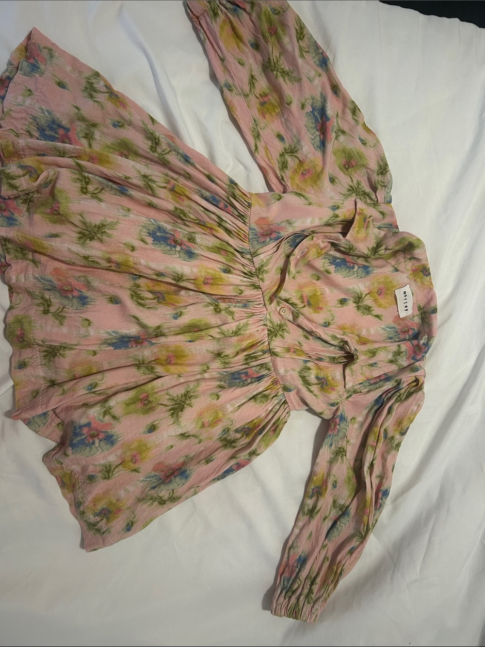 Morley girls Floral Pink Long-Sleeve dress 3t